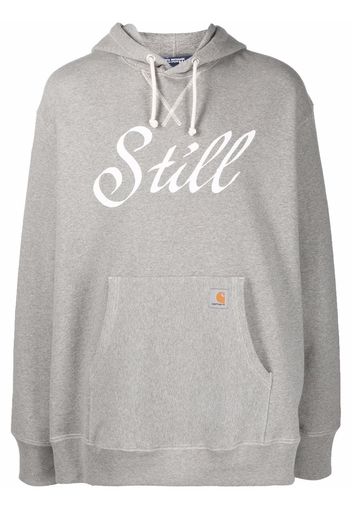 Junya Watanabe MAN Hoodie mit Slogan-Print - Grau