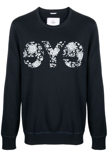 Junya Watanabe MAN Sweatshirt mit Text-Print - Blau