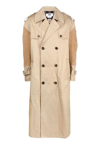 Junya Watanabe MAN x Carharrt panelled trench coat - Nude