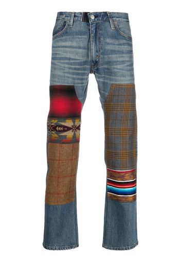 Junya Watanabe MAN x Levi's patchwork straight-leg jeans - Blau