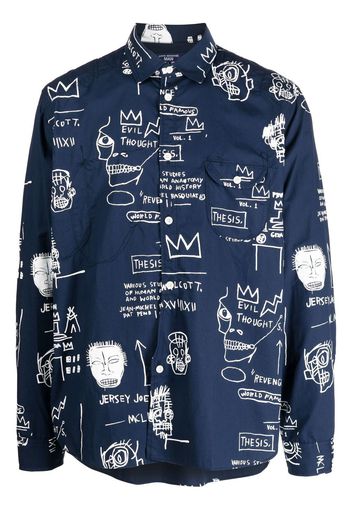 Junya Watanabe MAN Hemd mit grafischem Print - Blau