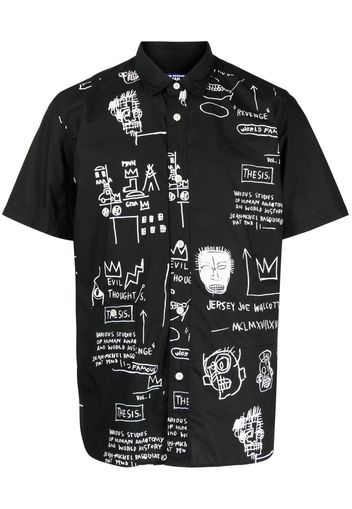 Junya Watanabe MAN x Jean-Michel Basquiat artwork-print shirt - Schwarz