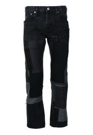 Junya Watanabe MAN Cropped-Jeans im Patchwork-Design - Schwarz