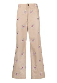 Junya Watanabe MAN X Roy Lichtenstein cotton chino trousers - Nude