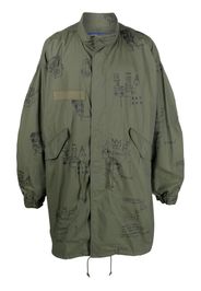 Junya Watanabe MAN graphic-print cotton parka - Grün