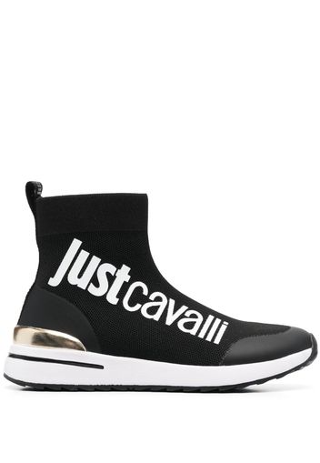 Just Cavalli logo-print sock-style sneakers - Schwarz