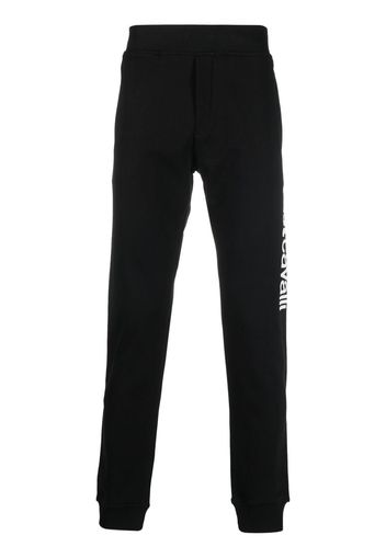 Just Cavalli logo-print cotton track pants - Schwarz