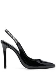 Just Cavalli Slingback-Pumps in Lackoptik - Schwarz