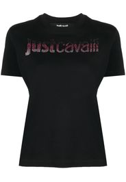 Just Cavalli rhinestone-embellished cotton T-shirt - Schwarz