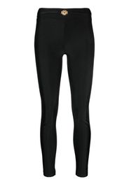 Just Cavalli logo-plaque mid-rise leggings - Schwarz