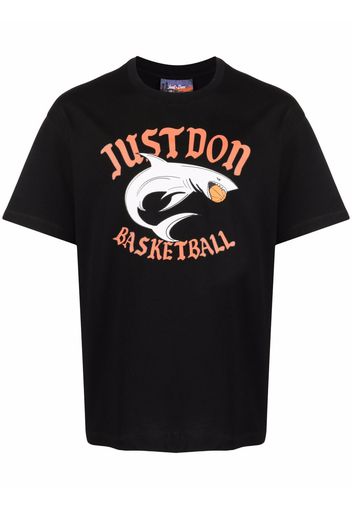 Just Don logo-print cotton T-shirt - Schwarz