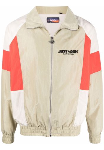 Just Don colour-block panelled windbreaker - Nude