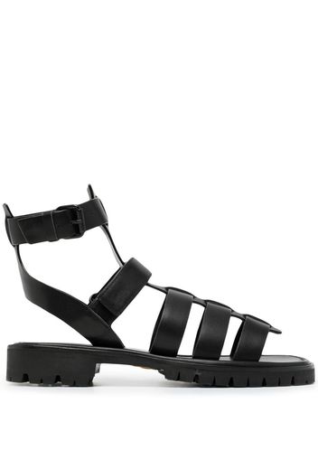 Juun.J caged leather sandals - Schwarz