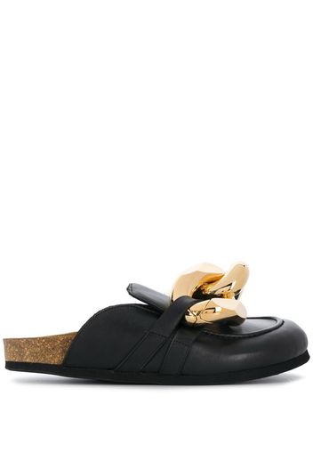 JW Anderson Loafer-Mules mit Kettendetail - Schwarz