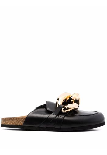 JW Anderson Mules mit Kettendetail - Schwarz