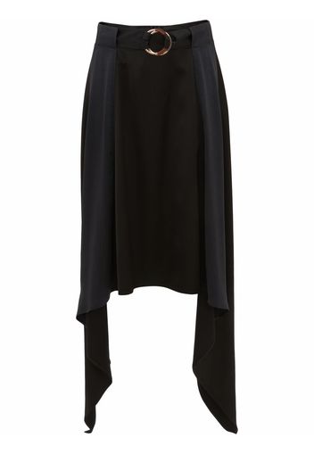 JW Anderson ASYMMETRIC MIDI SKIRT - Schwarz