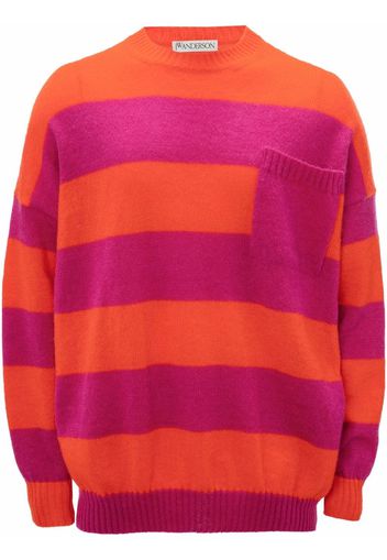 JW Anderson Gestreifter Pullover - Rosa