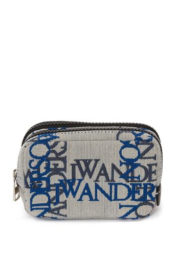 JW Anderson logo jacquard zip pouch - Grau