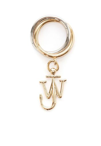 JW Anderson Anchor-charm double-loop ring - Gold