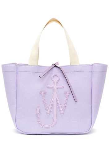 JW Anderson logo-patch canvas tote bag - Violett