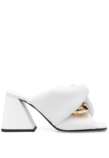 JW Anderson Chain Twist leather mules - Weiß