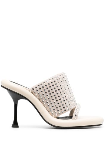 JW Anderson Bumper-Tube 115mm leather mules - Nude