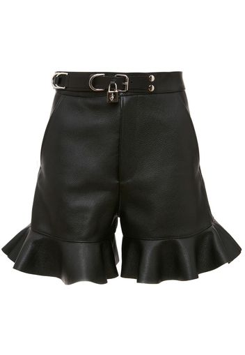 JW Anderson Ledershorts mit Vorhängeschloss - Schwarz