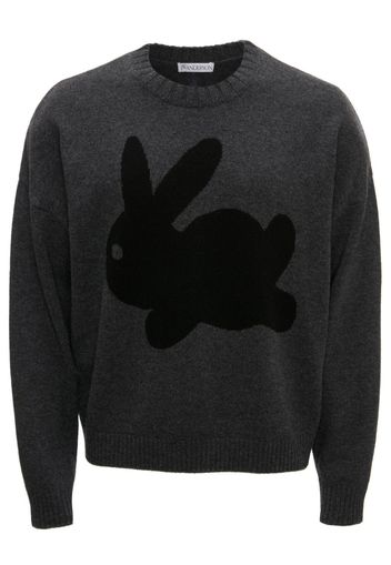 JW Anderson Pullover mit Hasen-Print - Grau