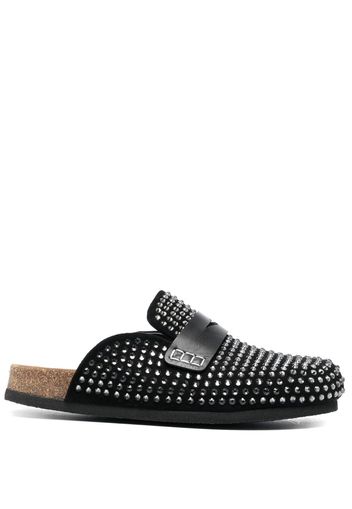 JW Anderson crystal-embellished leather mule - Schwarz