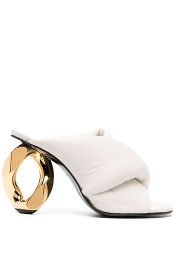 JW Anderson 100mm padded leather mules - Nude