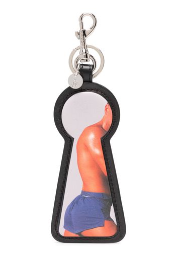 JW Anderson keyhole-charm keyring - Schwarz