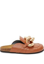 JW Anderson Loafer-Mules mit Kettendetail - Braun