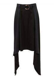 JW Anderson ASYMMETRIC MIDI SKIRT - Schwarz