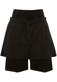 JW Anderson Shorts im Layering-Look - Schwarz