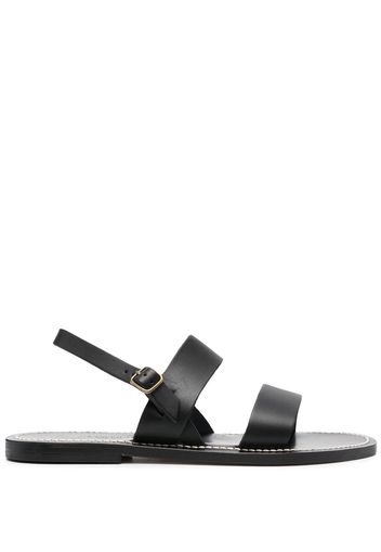 K. Jacques contrast-stitching calf-leather sandals - Schwarz