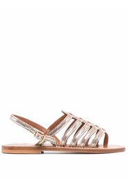 K. Jacques open-toe leather sandals - Nude