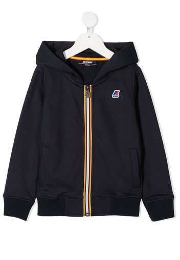 K Way Kids Kapuzenjacke mit Logo-Patch - Blau