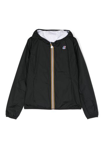 K Way Kids two-tone reversible rain jacket - Schwarz