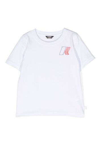 K Way Kids logo-print short sleeves T-shirt - Weiß