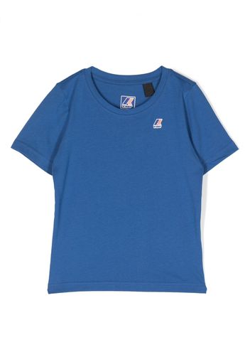 K Way Kids chest logo-patch T-shirt - Blau