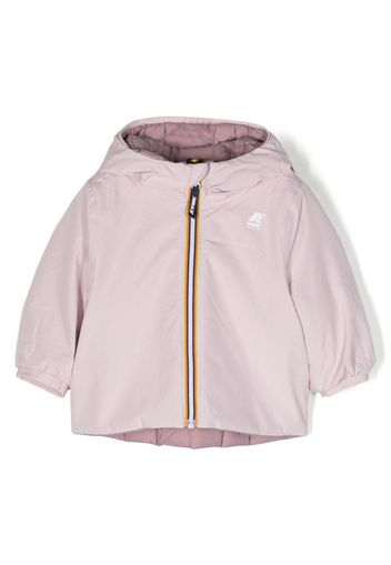 K Way Kids Gefütterte Jacke mit Logo-Patch - Rosa