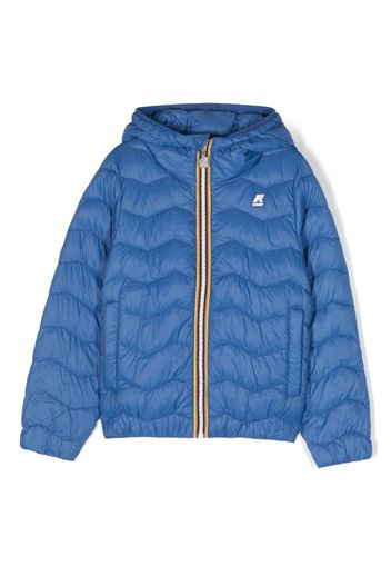 K Way Kids padded zip-up jacket - Blau