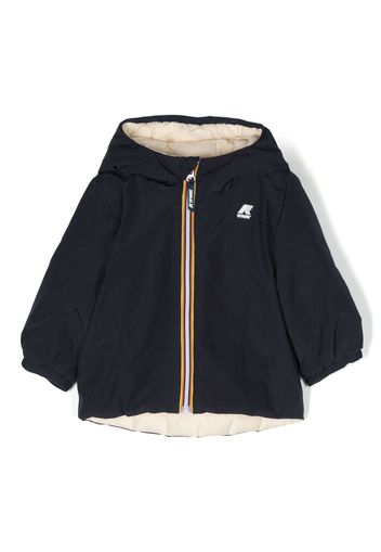 K Way Kids logo-patch padded jacket - Blau