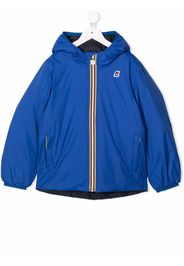 K Way Kids Claude logo-patch hooded jacket - Blau