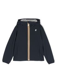 K Way Kids logo-patch zip-up jacket - Blau