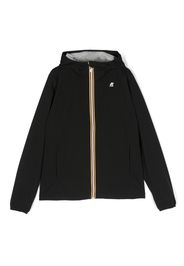 K Way Kids embroidered-logo zipped hoodie - Schwarz