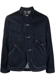 Kapital contrast-stitching button-up denim jacket - Blau