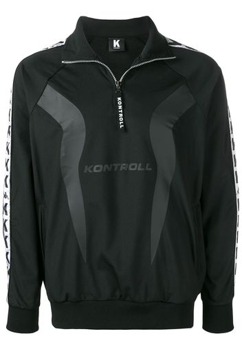 Kappa Kontroll Sportjacke mit Logo-Streifen - Schwarz