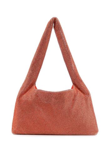 Kara crystal-embellished shoulder bag - Orange