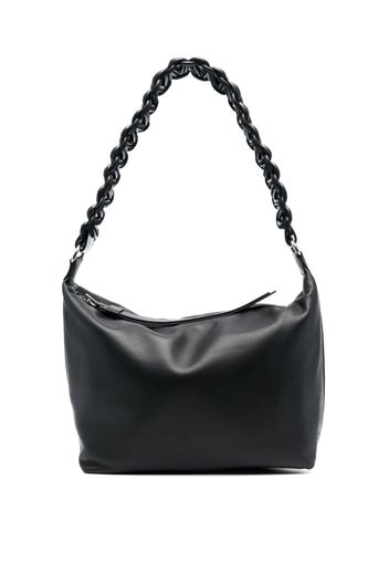 Kara Lattice leather tote bag - Schwarz